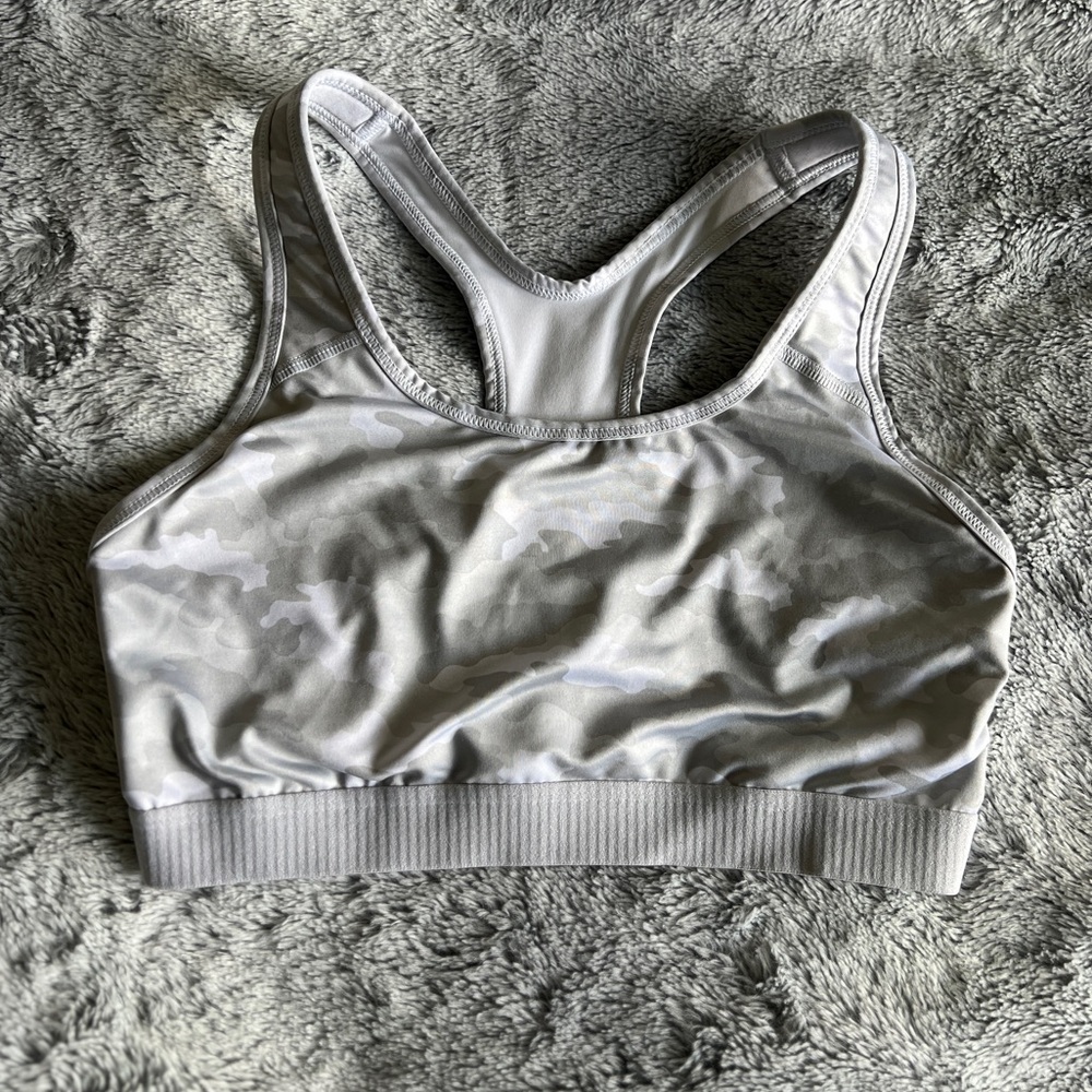 Avia Light Gray Camo Sports Bra